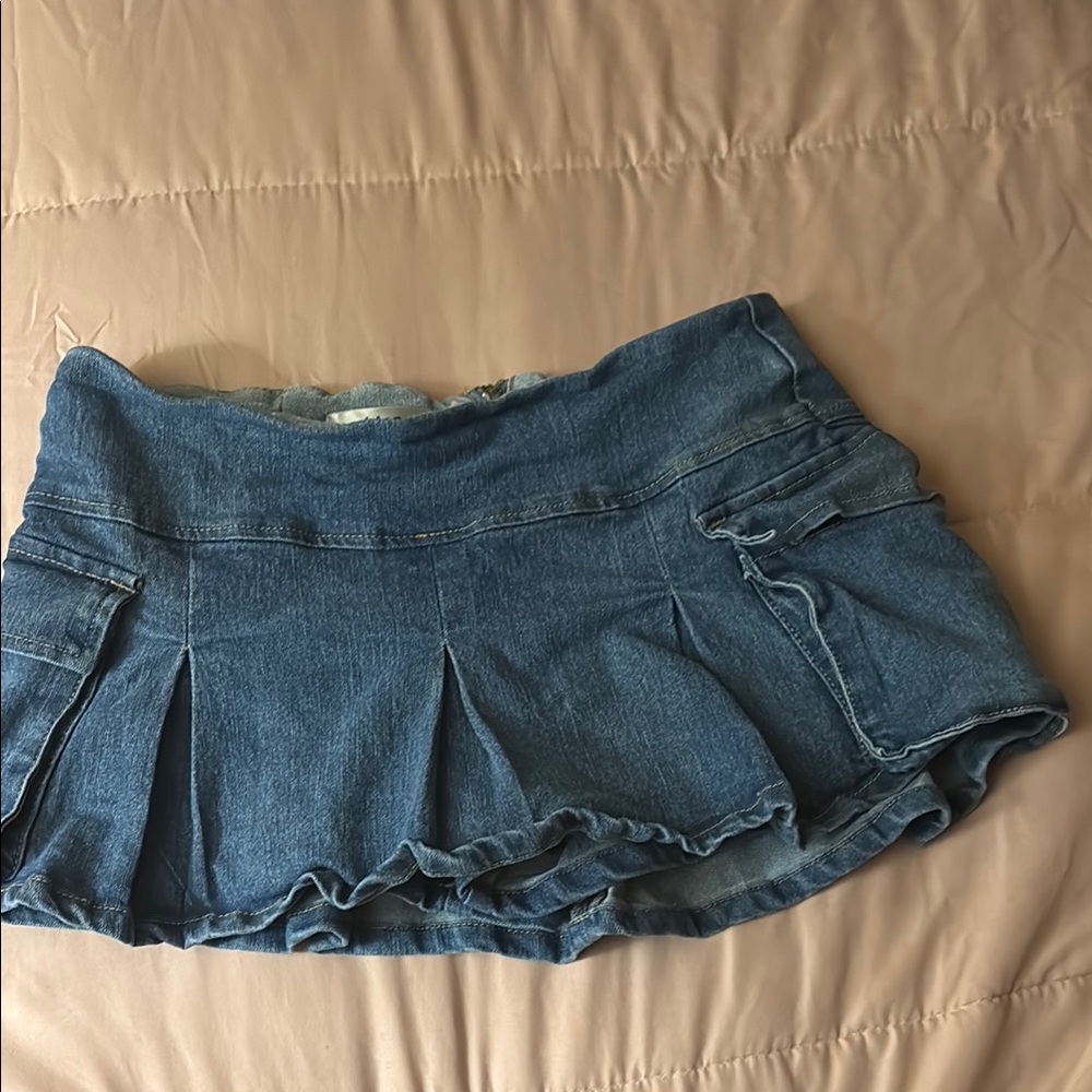 Denim Mini Skirt